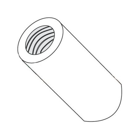 NEWPORT FASTENERS Round Standoffs, #8-32 Thrd Sz, 3/8 in Bd L, Nylon Plain, 5/16 in OD 894010